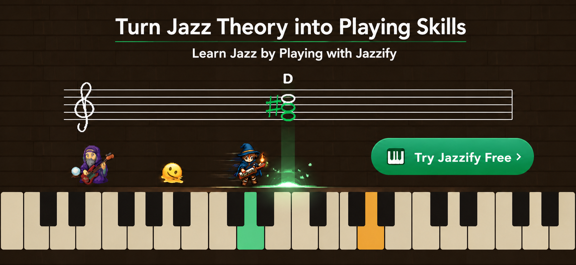 Practice the jazz theory you just learned with Jazzify