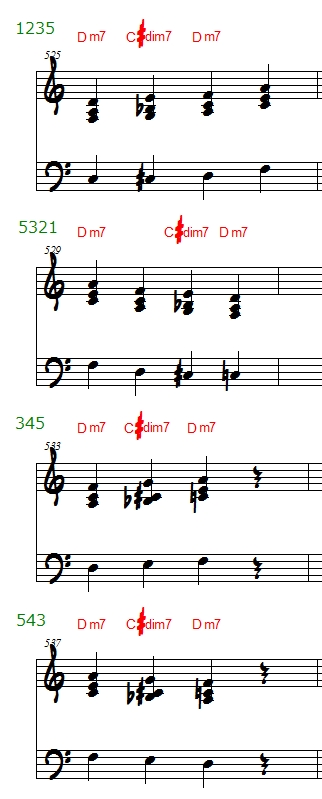 Extended Drop 2 block chord exercise